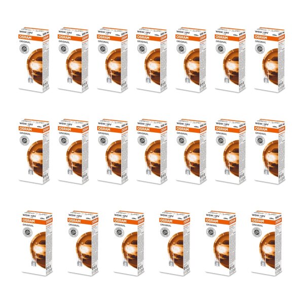 20 Bulbs W5W 13.5V 50lm OSRAM ORIGINAL LINE suitable for various cars