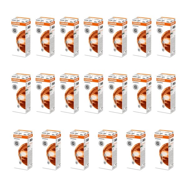 20 Glühlampen C5W 12V OSRAM ORIGINAL FESTOON passend für diverse PKW