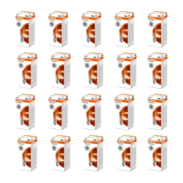 20 Glühlampen für Blinkleuchte Sockel 24V 15W BA15s OSRAM für PKW