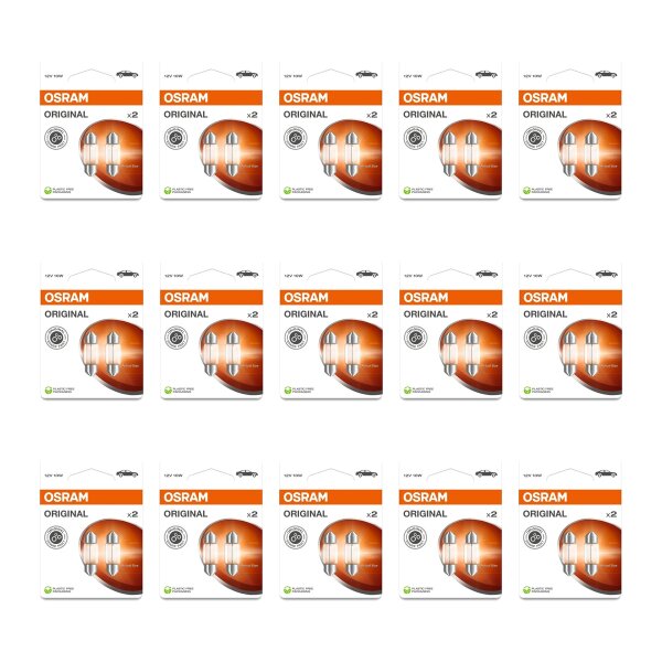 30 Bulbs C10W 12V Light Expertise OSRAM ORIGINAL LINE...