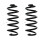 Suspension Spring set rear axle Ø 125 mm KYB for e.g. NISSAN QASHQAI