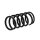 Suspension Spring set rear axle coil spring Ø 135 mm KYB for MITSUBISHI SPACE
