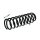 Suspension Spring set rear axle coil spring Ø 133 mm KYB for e.g. VOLVO 240