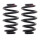 Suspension Spring set rear axle coil spring Ø 134 mm KYB for e.g. AUDI A4