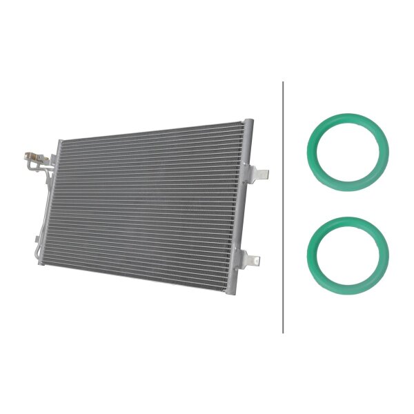 Kondensator Klimaanlage ohne Trockner Kühlrippen HELLA für u.a. VOLVO V50