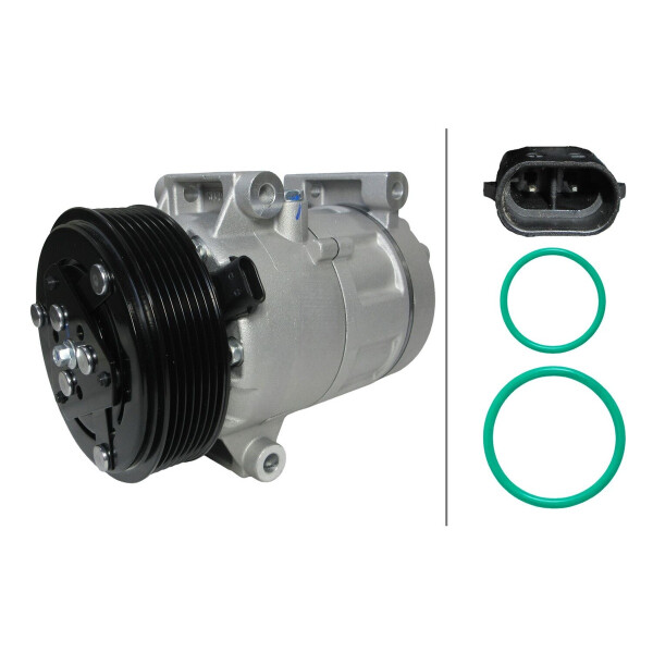 Klimakompressor 12 V Ø 119 HELLA Aftermarket-Expertise für u.a. RENAULT MEGANE