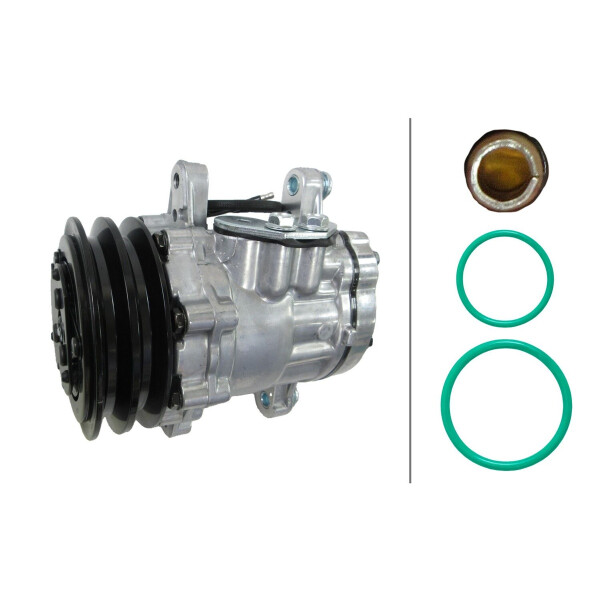 Klimakompressor 12 V Ø 115 HELLA Aftermarket-Expertise für u.a. FIAT SEICENTO