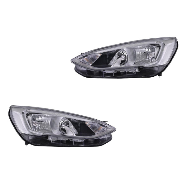 Hauptscheinwerfer-Set links rechts 12 V H7 Halogen HELLA für u.a. FORD FOCUS