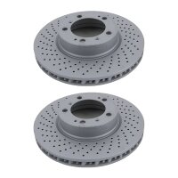 2 Brake Discs perforated internally vented Ø 318...