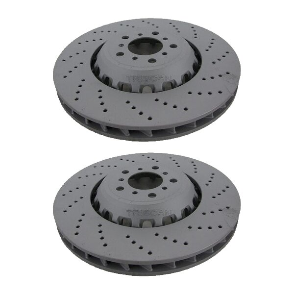 2 Brake Discs perforated internally vented Ø 400 mm TRISCAN for e.g. BMW 5