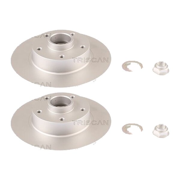 2 Bremsscheiben voll Ø 260 mm TRISCAN Bremsen-Expertise für RENAULT MEGANE