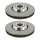 2 Brake Discs vented Ø 334 mm TRISCAN suitable for e.g. VW PASSAT