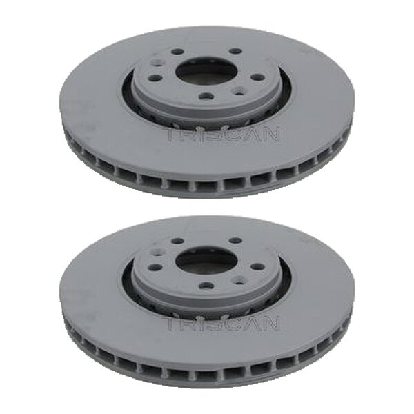 2 Brake Discs vented Ø 320 mm TRISCAN for e.g. RENAULT GRAND