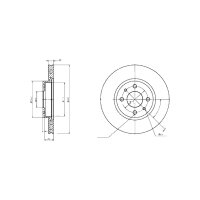 2 Brake Discs vented Ø 257 mm TRISCAN for e.g. ALFA ROMEO 155