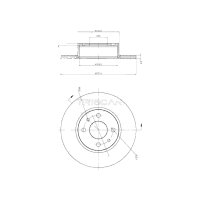 2 Bremsscheiben voll Ø 251 mm TRISCAN...