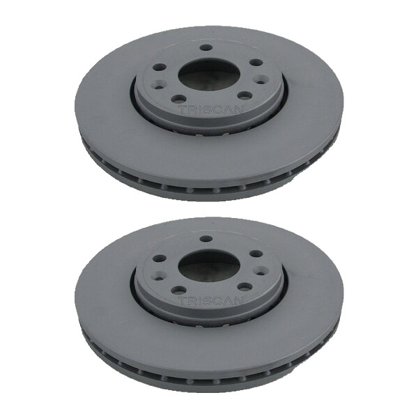 2 Brake Discs vented Ø 296 mm TRISCAN for e.g. RENAULT TRAFIC