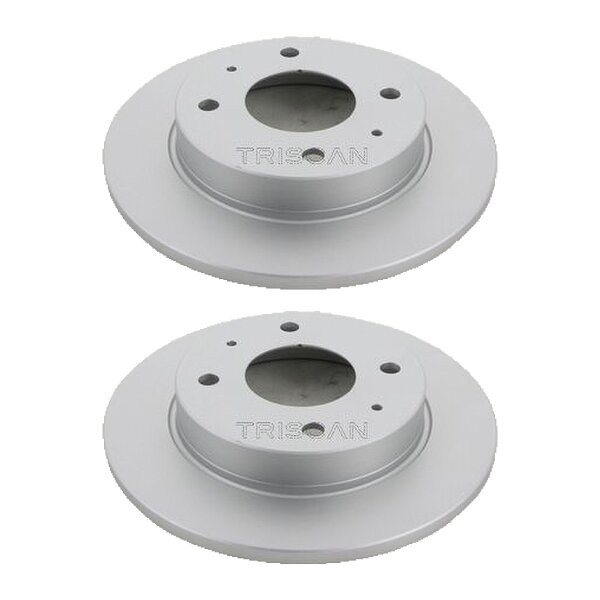 2 Bremsscheiben voll Ø 250 mm TRISCAN passend für u.a. MITSUBISHI COLT