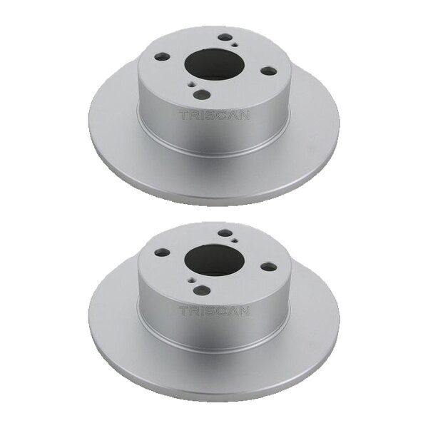 2 Brake Discs full Ø 240 mm TRISCAN suitable for e.g. TOYOTA COROLLA