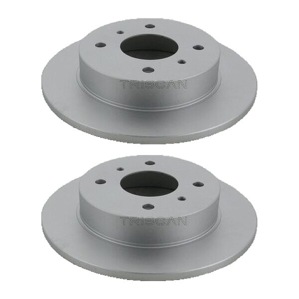 2 Brake Discs full Ø 258 mm TRISCAN suitable for e.g. NISSAN PRIMERA