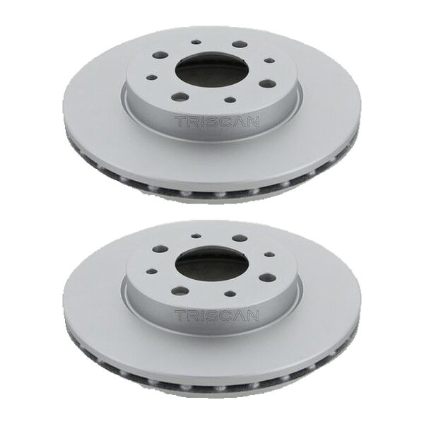 2 Brake Discs vented Ø 240 mm TRISCAN suitable for FIAT PANDA and others