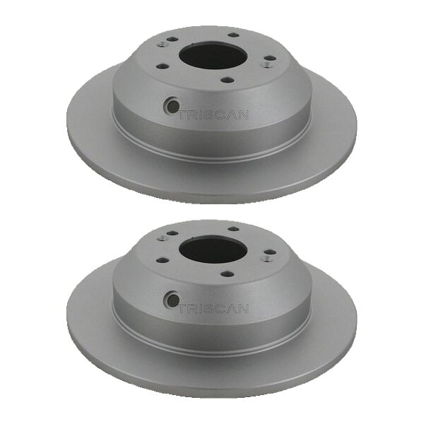 2 Brake Discs full Ø 302 mm TRISCAN suitable for e.g. HYUNDAI SANTA