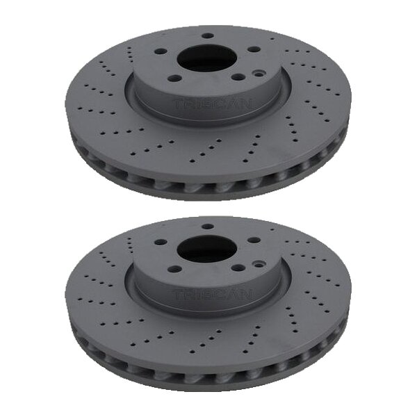 2 Brake Discs vented Ø 322 mm TRISCAN for MERCEDES-BENZ E-CLASS and others