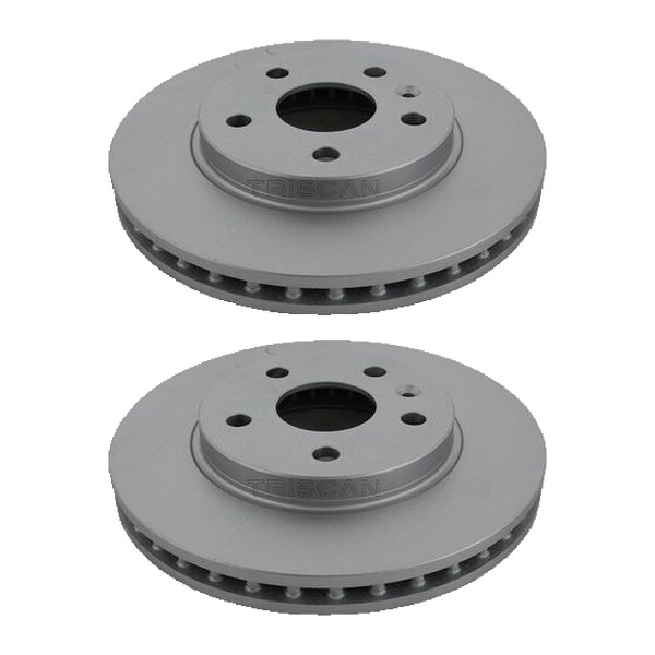 2 Brake Discs vented Ø 296 mm TRISCAN for e.g. OPEL INSIGNIA