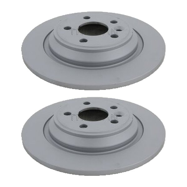 2 Brake Discs full Ø 302 mm TRISCAN Brake-Expertise for e.g. VOLVO V70