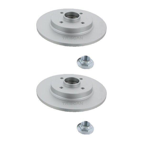 2 Bremsscheiben voll Ø 268 mm TRISCAN passend für u.a. PEUGEOT PARTNER