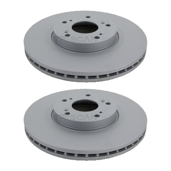 2 Brake Discs vented Ø 296 mm TRISCAN Brake-Expertise for e.g. HONDA ACCORD