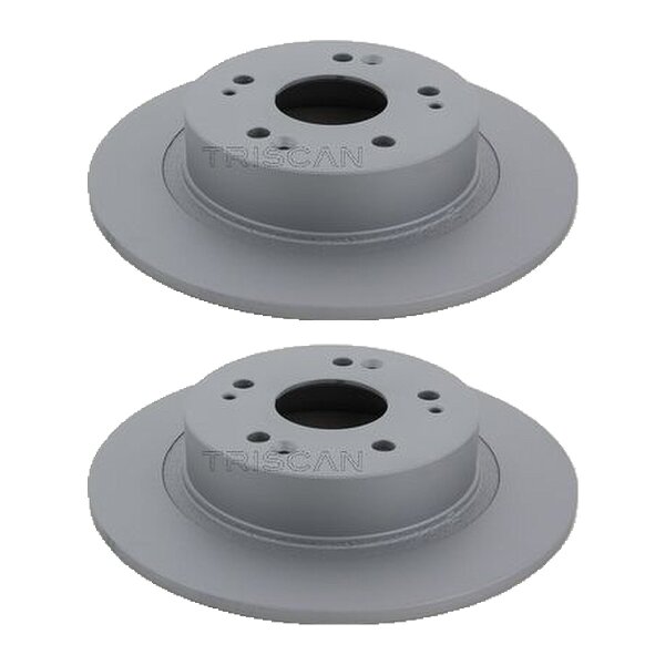 2 Brake Discs full Ø 282 mm TRISCAN Brake-Expertise for HONDA ACCORD and others