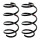 Suspension spring set front axle coil spring Ø 155 mm KYB for e.g. FORD FOCUS