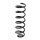 Suspension spring set rear axle coil spring Ø 104 mm KYB for DACIA SANDERO