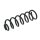 Suspension spring set rear axle coil spring Ø 104 mm KYB for DACIA SANDERO