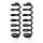 Suspension spring set rear axle coil spring Ø 108 mm KYB for e.g. SEAT ATECA