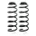 Suspension spring set rear coil spring Ø130.6 mm KYB for e.g. PEUGEOT PARTNER