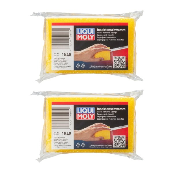2 Schwämme zur Insektenentfernung im Beutel LIQUI MOLY Spaß an der Autowäsche