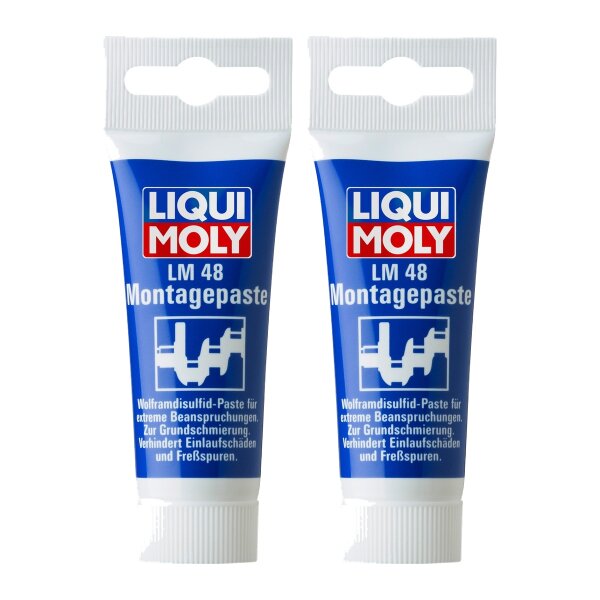 Mounting Paste 2x50 g in a LIQUI MOLY tube for optimum basic lubrication