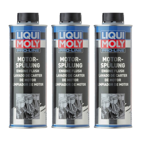 Motoröladditiv 3x500 ml Dose LIQUI MOLY Pro-Line zur Spülung & Motorreinigung