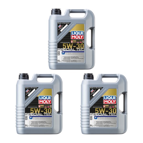 Engine Oil Multipack 3x5 litre 5W-30 LIQUI MOLY Special Tec F for diff cars