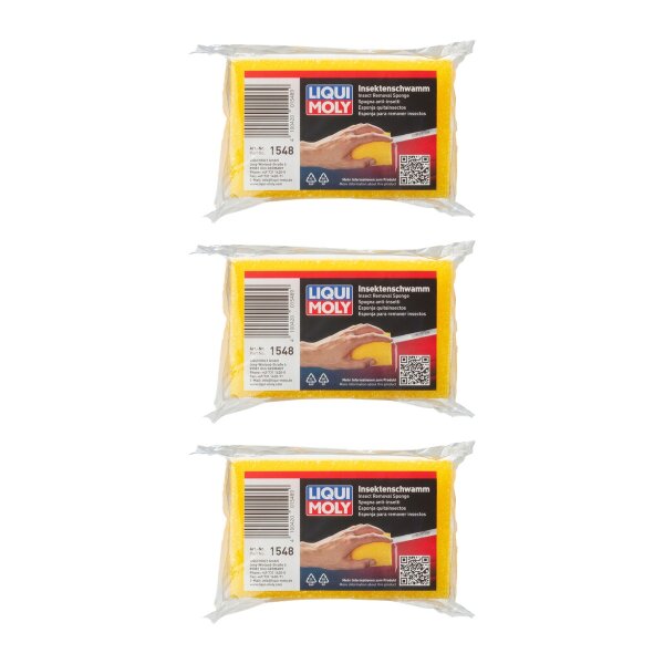 3 Schwämme zur Insektenentfernung im Beutel LIQUI MOLY Spaß an der Autowäsche
