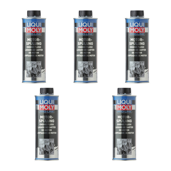 Motoröladditiv 5x500 ml Dose LIQUI MOLY Pro-Line zur Spülung & Motorreinigung