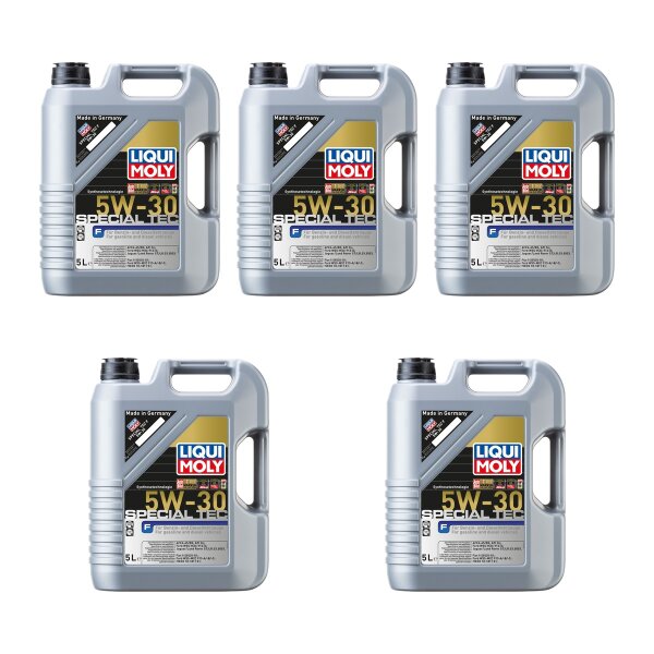 Motoröl Multipack 5x5 l 5W-30 LIQUI MOLY Special Tec F für diverse Fahrzeuge