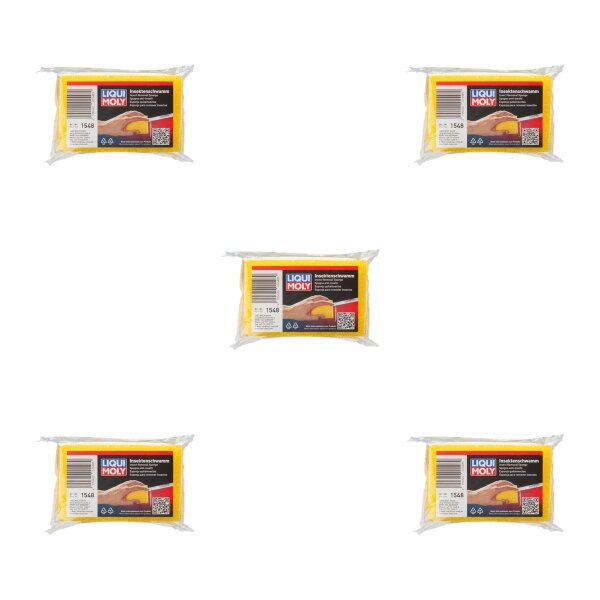 5 Schwämme zur Insektenentfernung im Beutel LIQUI MOLY Spaß an der Autowäsche