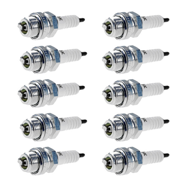10 Spark Plugs with flat seal seat NGK IAM expertise for various vehicles