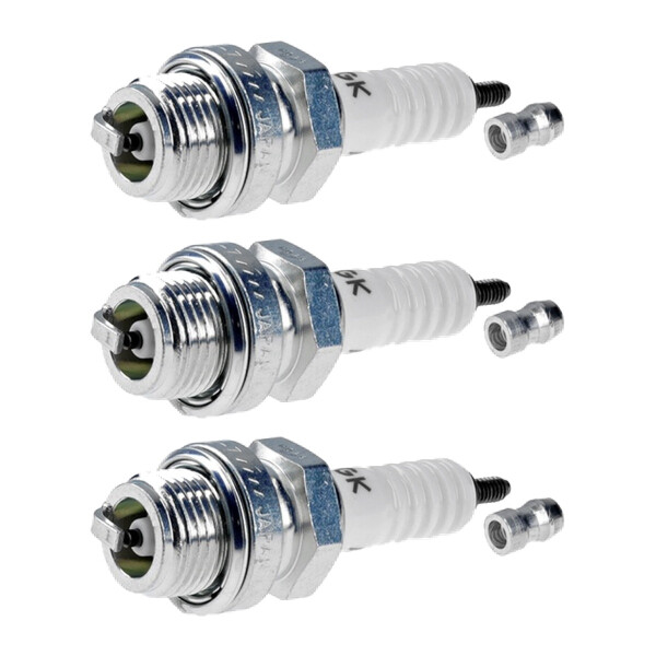 3 Spark Plugs with flat seal seat NGK for GLAS GOGGOMOBIL and others