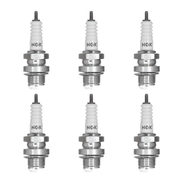 6 Spark Plugs with flat seat NGK suitable for e.g. AUTO UNION AU 1000