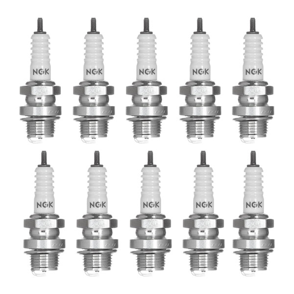 10 Spark Plugs with flat seat NGK suitable for e.g. AUTO UNION AU 1000