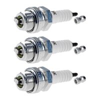 3 Spark Plugs with flat seal seat NGK IAM expertise for...