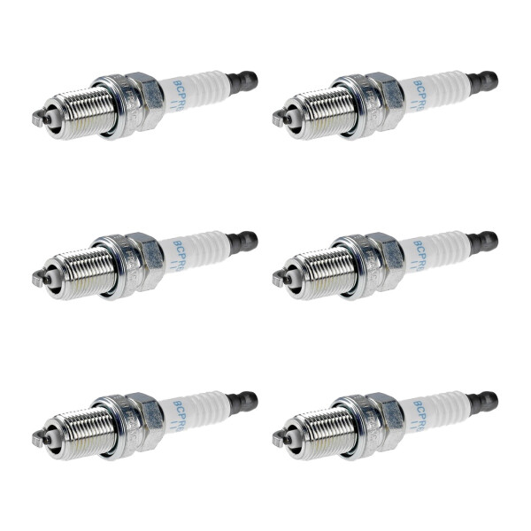 6 Spark Plugs fixed SAE connection NGK aftermarket expertise for e.g. SAAB 9-5